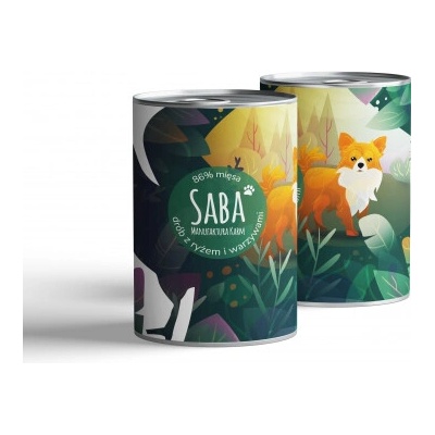 Saba Hydina s ryžou a zeleninou 850 g