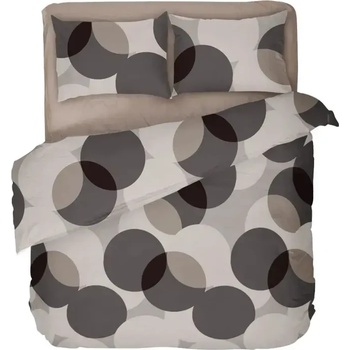 Dilios Памучно Спално Бельо в Бежово и Кафяво Мик Мак 4 части