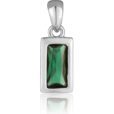 JVD Dámský stříbrný přívěsek se smaragdem SVLP0850SH2Z200