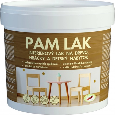 Pam Lak Interiérový lak na drevo, hračky a detský nábytok 3 l matný