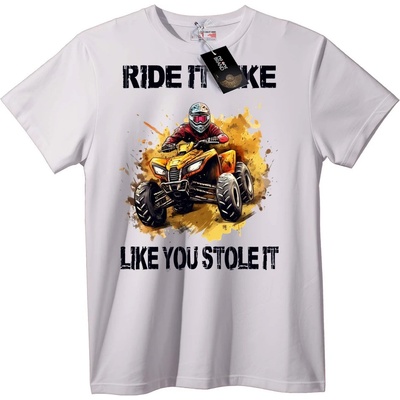 NOONEBRAND Тениска ATV карай като че ли си го откраднал - 6XL, White