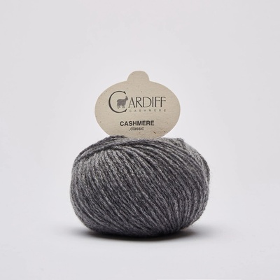 CASHMERE CLASSIC Cardiff Cashmere Farby CASHMERE: 519 tmavá šedá mix
