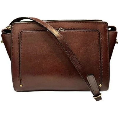 Katana crossbody kožená kabelka tmavě 66814-03 hnědá
