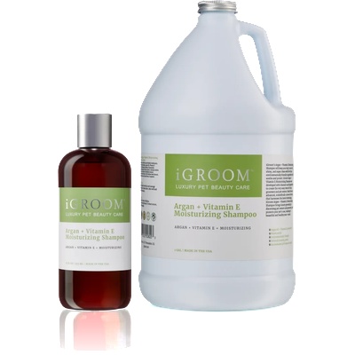 iGroom Argan & Vitamin E - Овлажняващ шампоан за кучета за мека и блестяща козина, с арган и Витамин Е, 3, 78 литра