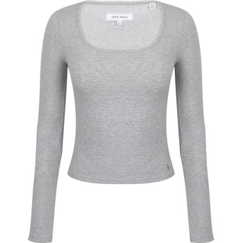 Jack Wills Тениска Jack Wills Women's Long-Sleeve T-Shirt - Grey Marl