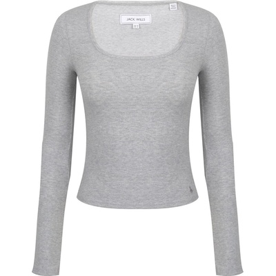 Jack Wills Тениска Jack Wills Women's Long-Sleeve T-Shirt - Grey Marl