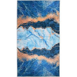 Vitaus Син/златен килим 140x80 cm - Vitaus (KRN-9509-80x140)