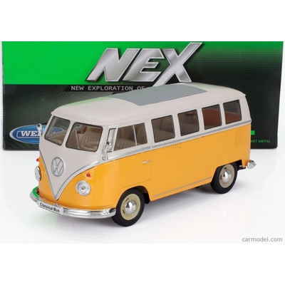 Welly Volkswagen T1 Minibus 1962 Žlutá Bílá 1:24