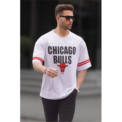 Madmext Мъжка Oversize тениска 6129 - Бяла #395223 (395223_Бяло)