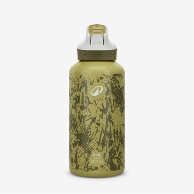 Quechua detská hliníková fľaša 500 kaki 600 ml