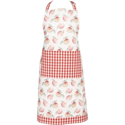 Clayre & Eef Kuchyňská bavlněná zástěra Apple Yard 70x85 cm
