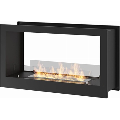 InFire Závesný biokrb 90 x 50 x 29 cm čierny