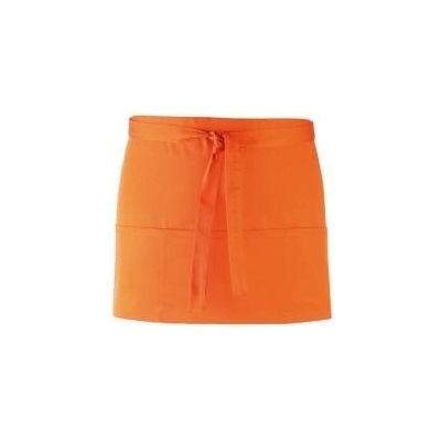 Premier Workwear Pracovní zástěra krátká s kapsami PR155 Orange Pantone 1655 60x33cm