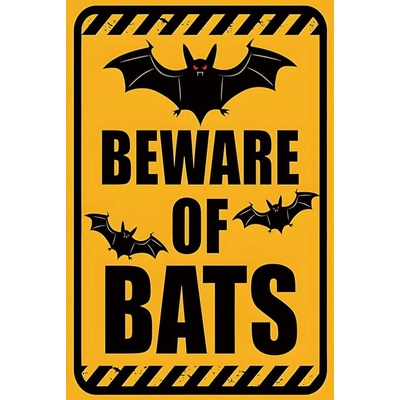 Ceduľa Beware Of Bats