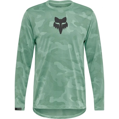 Мъжка фланелка с дълъг ръкав за колоездене FOX Racing Ranger Tru Dri L/S Jersey Cycling jersey - Pine - размер M (056-3243-1412)