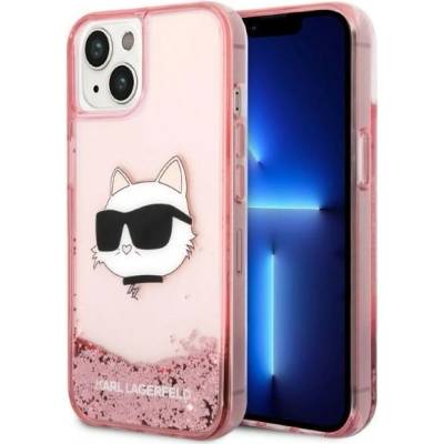 KARL LAGERFELD Кейс Karl Lagerfeld KLHCP14MLNCHCP за iPhone 14 Plus 6.7"", розов / розов, твърд, Glitter Choupette Head