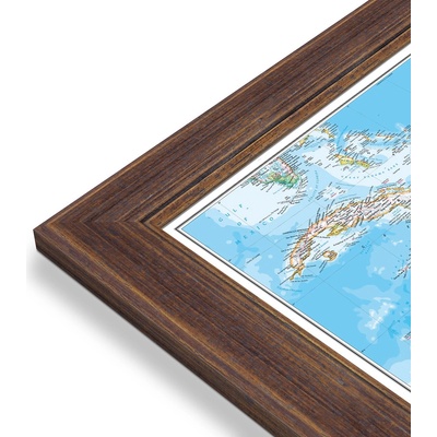 National Geographic Karibik - nástěnná mapa 90 x 60 cm Varianta: mapa v dřevěném rámu, Provedení: Volta