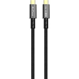DeTech Кабел за данни DeTech DE-C-C, 100W, 4K, 10GB/s, Type-C - Type-C, PD, 1.0m, Black - 40345 (DE-40345)
