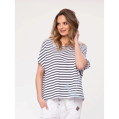 Look Made With Love t shirt 114 Amalfi Stripes Navy Blue White