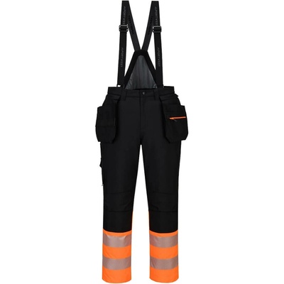 Portwest DX437 DX4 Hi-Vis Zateplené reflexné nohavice na traky oranžová/čierna