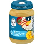Nestle Пюре Nestle Gerber - Десерт Ябълка, манго и праскова с извара, 190g (12524615) - baby