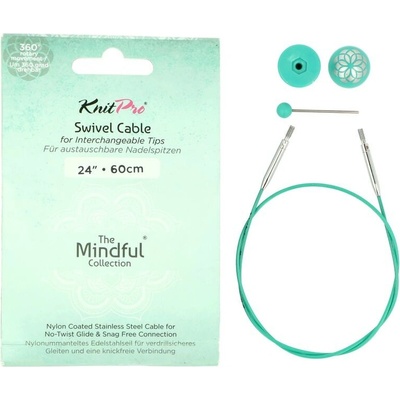 KnitPro Mindful otočné lanko 35cm (celková délka 60cm) – Zboží Dáma