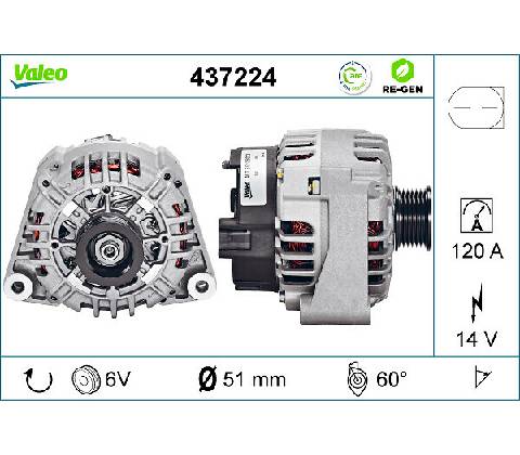 Alternátor VALEO 437224