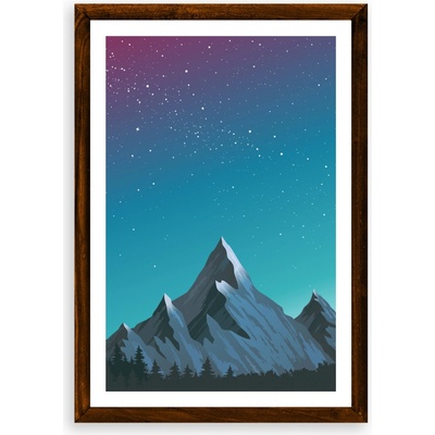 Poster Nočné hory - Poster A3 bez rámu (27,9€)