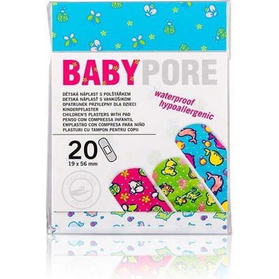 Babypore Náplast dětská s obrázky 19 x 56 mm 20 ks