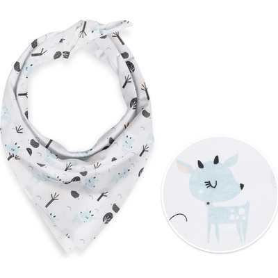 Biante Detská bavlnená šatka Sandra SA 073 Srnčekovia a ježkovia v lese