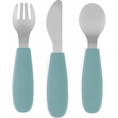 Petite&Mars Take&Match Stainless Steel Cutlery Set příbor pro děti Frosted Sky 12m+ 3 ks