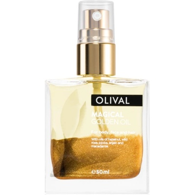 Olival Magical Gloden Oil мултифункционално масло със блестящи частици за лице, тяло и коса 50ml