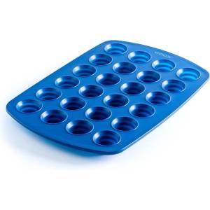 coox Форма за 24 мини мъфини или бонбони COOX в син цвят - 39 х 26, 5 х h2, 6 см (COOX 2303-311)