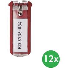 Přívěsek na klíče DURABLE KEY CLIP 12 ks červená