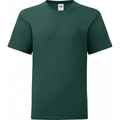 Fruit Of The Loom slimfit tričko Iconic 150 g m zelená lesní