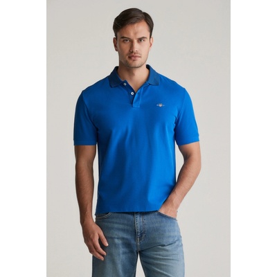Gant Tipping detail polo Lapis blue