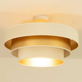 BELIS Плафон WENTA 1xE27/60W/230V Ø 50 см бежов/златен (BE1097)