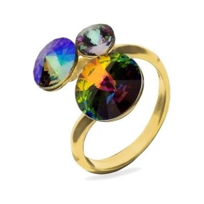 Spark prsten se Swarovski Elements Lolipop Gold 9088 Paradise Shine