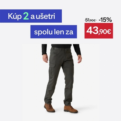 Nohavice Solognac Kapsáčové nohavice Steppe 500 zelené