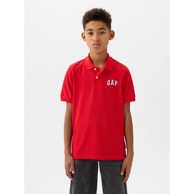 Gap 559938 00 dětské polo tričko s logem červená