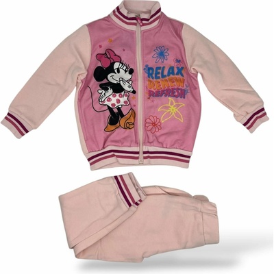 Dievčenská tepláková súprava ružovej Minnie Mouse 01 ružová