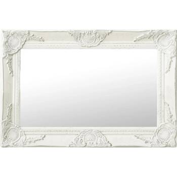 Image 1 of vidaXL Стенно огледало, бароков стил, 60x40 см, бяло (320328)