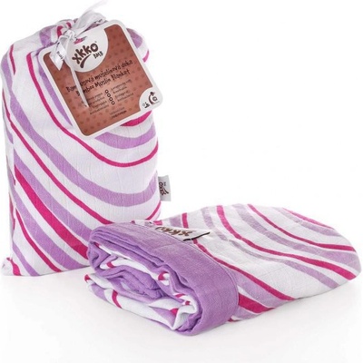 Kikko Bambusová detská mušelínová deka XKKO BMB Lilac Waves