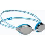 TYR Дамски очила за плуване TYR Blackops 140 Ev Racing Mirrored blue/white
