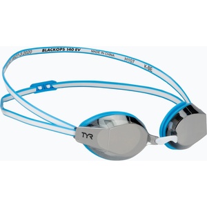 TYR Дамски очила за плуване TYR Blackops 140 Ev Racing Mirrored blue/white