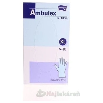 Ambulex rukavice Nitrylové nesterilné púdrované 100 ks