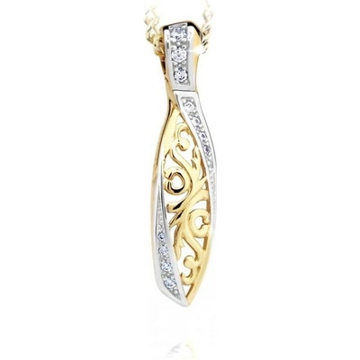 Cutie Jewellery Prívesok zo žltého zlata so zirkónmi Z6325 2148 40 10 X 1