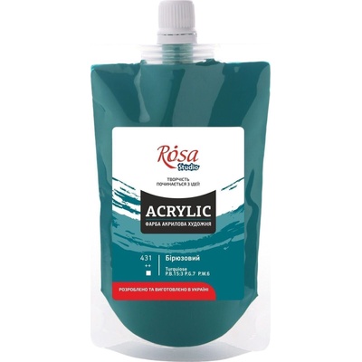 Rosa Studio АКРИЛНА боя Turquoise Blue (431) 200 ml 1 бр (323200431)