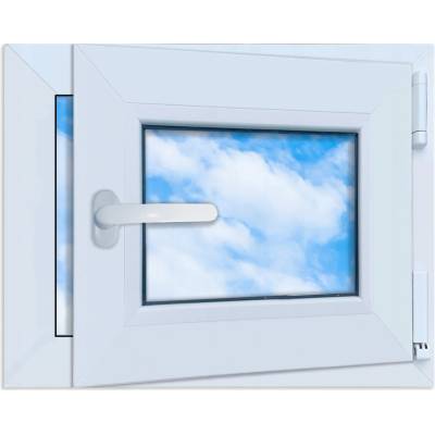 Lorac Plastové okno, 500 x 400 mm bílá pravé otevíravě-sklopné