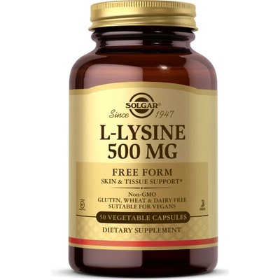 Solgar L-Lyzín 500 mg 50 rastlinných kapsúl